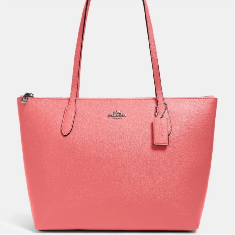 Coach Pink Lemonade Zip Top Tote